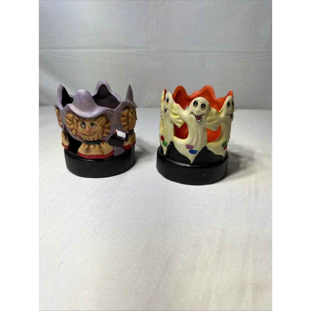Ks collection Ceramic Halloween candle holder holiday home decor Set Of 2